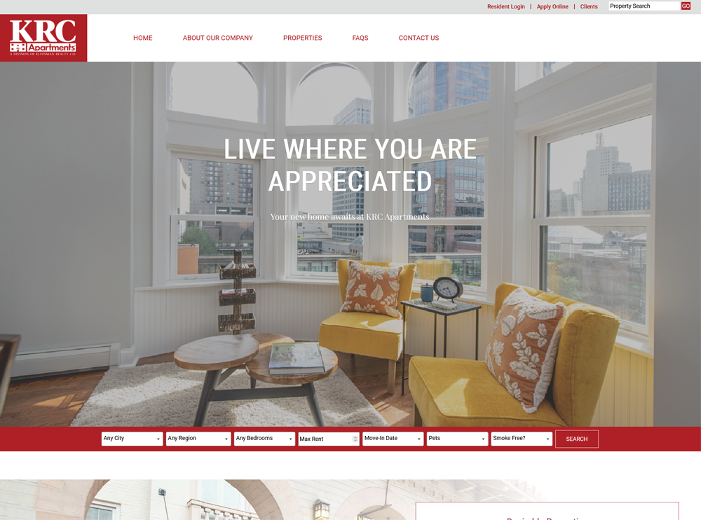 Kleinman Realty Website Example